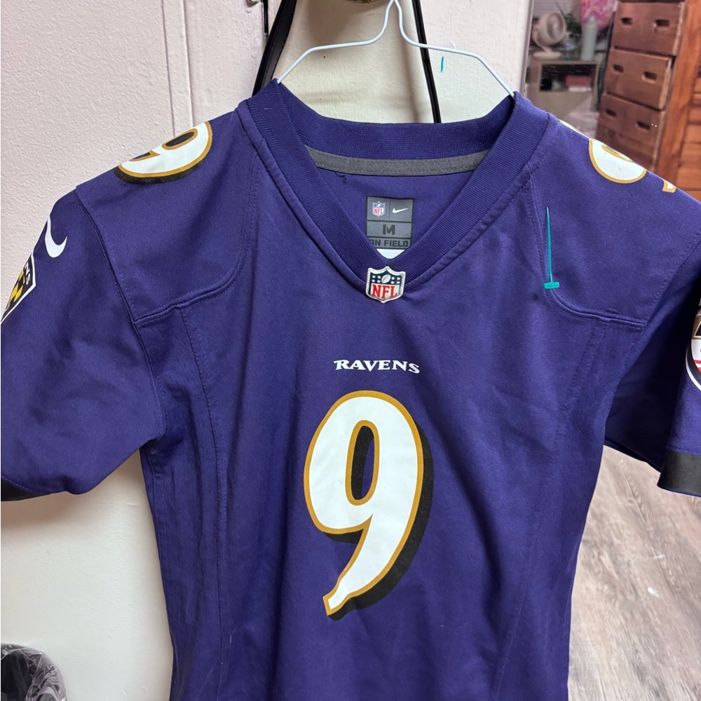 Nike Purple Ravens Jersey with Gold and White Accents